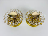 Pair of Crystal Glass Sconces by Palwa, Germany, 1960s