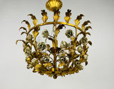 Golden Wheat Sheaf Pendant Lamp by Hans Kögl, Germany, 1970s