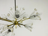 Glass and Brass 'Snowflake' Chandelier by Emil Stejnar for Rupert Nikoll, 1960s
