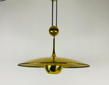 'Onos 55' Brass Pendant Lamp with Counterweight by Florian Schulz, 1970s Germany