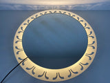 Rare Midcentury Metal Illuminated Mirror by Hillebrand, Germany, 1950s
