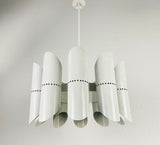 Midcentury White 10-Arm Space Age Chandelier, 1960s