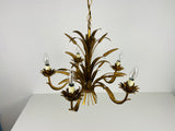 Golden Wheat Sheaf Pendant Lamp by Hans Kögl, Germany, 1970s
