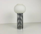 Chrome and Opal Glass Table Lamp, Italy, 1960s