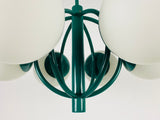 Large Green Kaiser Midcentury 6-Arm Space Age Chandelier, 1960s, Germany
