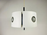 White Pendant Lamp by Klaus Hempel for Kaiser Leuchten, 1970s