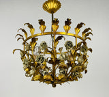 Golden Wheat Sheaf Pendant Lamp by Hans Kögl, Germany, 1970s