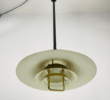 Danish Brass and Metal Pendant Lamp, 1960s