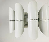 Midcentury White 10-Arm Space Age Chandelier, 1960s