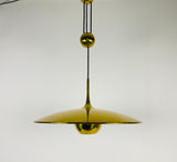 'Onos 55' Brass Pendant Lamp with Counterweight by Florian Schulz, 1970s Germany