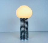 Chrome and Opal Glass Table Lamp, Italy, 1960s