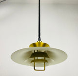 Danish Brass and Metal Pendant Lamp, 1960s