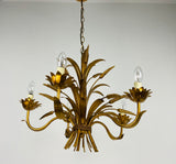 Golden Wheat Sheaf Pendant Lamp by Hans Kögl, Germany, 1970s