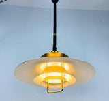 Danish Brass and Metal Pendant Lamp, 1960s