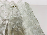 Pair of Frosted Ice Glass Wall Lamps by Kalmar, Austria, 1960s