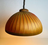 Midcentury Wooden Pendant Lamp by Hans-Agne Jakobsson, Sweden, 1960s