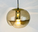 Amber Glass Pendant Lamp by Koch & Lowy for Peill and Putzler, 1960