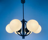 Large Green Kaiser Midcentury 6-Arm Space Age Chandelier, 1960s, Germany