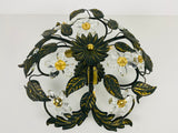Green Florentine Flower Shape Flushmount Attributed to Banci Firenze, 1960s