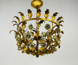 Golden Wheat Sheaf Pendant Lamp by Hans Kögl, Germany, 1970s