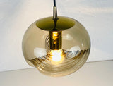 Amber Glass Pendant Lamp by Koch & Lowy for Peill and Putzler, 1960