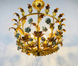 Golden Wheat Sheaf Pendant Lamp by Hans Kögl, Germany, 1970s