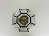 Midcentury Iron and Bubble Glass Flush Mount by Glashütte Limburg, 1960s