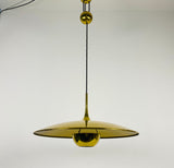 'Onos 55' Brass Pendant Lamp with Counterweight by Florian Schulz, 1970s Germany