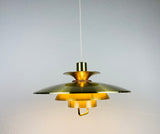 Danish Brass and Metal Pendant Lamp, 1960s