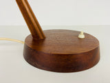 Midcentury Teak and Rattan Table Lamp by Temde, circa 1970