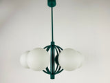 Large Green Kaiser Midcentury 6-Arm Space Age Chandelier, 1960s, Germany