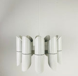 Midcentury White 10-Arm Space Age Chandelier, 1960s