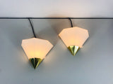 Brass Wall Lamps from Glashütte Limburg, Germany, 1980s