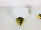 Brass Wall Lamps from Glashütte Limburg, Germany, 1980s
