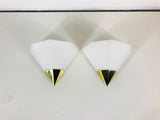 Brass Wall Lamps from Glashütte Limburg, Germany, 1980s