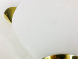 Brass and Opal Glass Wall Lamps from Glashütte Limburg, Germany, 1980s