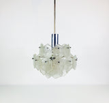Ice Glass Chandelier by Kinkeldey, Germany, 1960s
