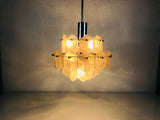 Ice Glass Chandelier by Kinkeldey, Germany, 1960s