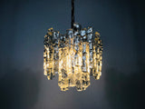 Kalmar Franken Brass and Ice Glass Chandelier, Austria, 1960s