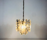 Kalmar Franken Brass and Ice Glass Chandelier, Austria, 1960s