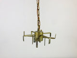 Kalmar Franken Brass and Ice Glass Chandelier, Austria, 1960s