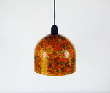 Peill and Putzler Tiffany Colorful Glass Hanging Lamp, Germany 1970s
