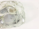 Glashütte Limburg Ice Glass Wall Lamp, Germany, 1960s
