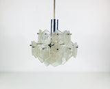 Ice Glass Chandelier by Kinkeldey, Germany, 1960s
