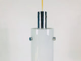 White Limburg Cylinder Shape Hanging Lamp, Germany, 1970s