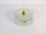 Textured Glass Flush Mount by Glashütte Limburg, Germany, 1960s