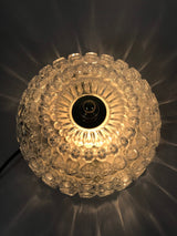 Textured Glass Flush Mount by Glashütte Limburg, Germany, 1960s