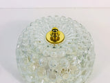 Textured Glass Flush Mount by Glashütte Limburg, Germany, 1960s