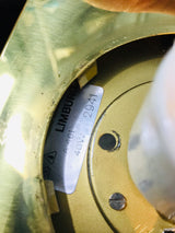 Pair of 2 Mid Century Brass and Ice Glass Wall Lamps by Limburg, Germany, 1960s