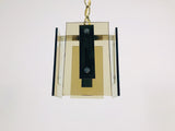 Italian Mid Century Glass Pendant Lamp by Veca, Italy, 1960s